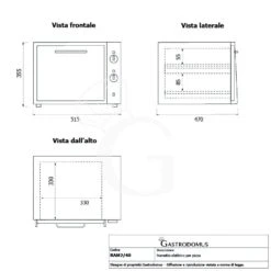 Fornetto Elettrico 2 Pizze Diametro 330 Mm 2 Camere Controllo Meccanico Potenza 1,8 Kw -Vendite GATRODOMUS fornetto elettrico 2 pizze diametro 330 mm 2 camere controllo meccanico potenza 18 kw 3