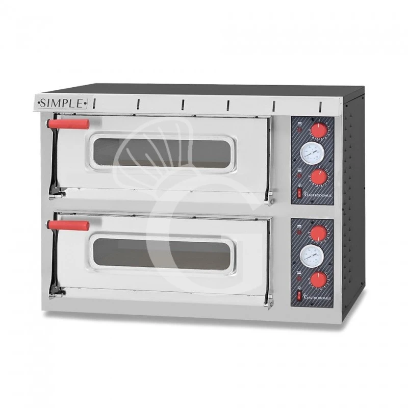 Fornetto Elettrico 2 Pizze Ø 450 Mm 2 Camere Potenza 8 Kw Porta Vetro Con Luce - Completo Di Guide Per Inserimento Delle Teglie 4 Fornetto Elettrico 2 Pizze Ø 450 Mm 2 Camere Potenza 8 Kw Porta Vetro Con Luce - Completo Di Guide Per Inserimento Delle Teglie - immagine 2