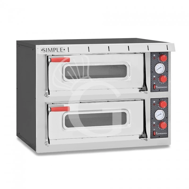 Fornetto Elettrico 2 Pizze Ø 450 Mm 2 Camere Potenza 8 Kw Porta Vetro Con Luce - Completo Di Guide Per Inserimento Delle Teglie 5 Fornetto Elettrico 2 Pizze Ø 450 Mm 2 Camere Potenza 8 Kw Porta Vetro Con Luce - Completo Di Guide Per Inserimento Delle Teglie - immagine 3