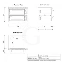 Fornetto Elettrico 2 Pizze Ø 450 Mm 2 Camere Potenza 8 Kw Porta Vetro Con Luce - Completo Di Guide Per Inserimento Delle Teglie 17 Fornetto Elettrico 2 Pizze Ø 450 Mm 2 Camere Potenza 8 Kw Porta Vetro Con Luce - Completo Di Guide Per Inserimento Delle Teglie -Vendite GATRODOMUS fornetto elettrico 2 pizze diametro 450 mm 2 camere controllo meccanico 455c potenza 75 kw porta vetro 7