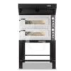 Forno Elettrico 2 Camere Per 4+4 Pizze Ø 350 Mm, Controllo Meccanico, Completo Di Cappa A Condensazione Nera E Supporto -Vendite GATRODOMUS forno elettrico 2 camere per 44 pizze o 350 mm controllo meccanico completo di cappa a condensazione nera e supporto
