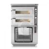 Forno Elettrico 2 Camere Per 4+4 Pizze Ø 350 Mm, Controllo Meccanico, Completo Di Cappa Inox E Cella Di Lievitazione Inox -Vendite GATRODOMUS forno elettrico 2 camere per 44 pizze o 350 mm controllo meccanico completo di cappa inox e cella di lievitazione inox