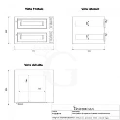 Forno Elettrico 2 Camere Per 4+4 Pizze Ø 350 Mm, Controllo Meccanico, Completo Di Cappa Inox E Cella Di Lievitazione Inox -Vendite GATRODOMUS forno elettrico 2 camere per 44 pizze o 350 mm controllo meccanico completo di cappa inox e cella di lievitazione inox 5