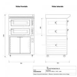 Forno Elettrico 2 Camere Per 4+4 Pizze Ø 350 Mm, Controllo Meccanico, Completo Di Cappa Nera E Cella Di Lievitazione Inox -Vendite GATRODOMUS forno elettrico 2 camere per 44 pizze o 350 mm controllo meccanico completo di cappa nera e cella di lievitazione inox 4
