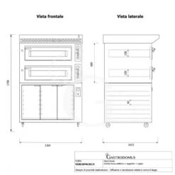 Forno Elettrico 2 Camere Per 6+6 Pizze Ø 350 Mm, Controllo Meccanico, Completo Di Cappa Inox E Cella Di Lievitazione Inox 18 Forno Elettrico 2 Camere Per 6+6 Pizze Ø 350 Mm, Controllo Meccanico, Completo Di Cappa Inox E Cella Di Lievitazione Inox -Vendite GATRODOMUS forno elettrico 2 camere per 66 pizze o 350 mm controllo meccanico completo di cappa inox e cella di lievitazione inox 4