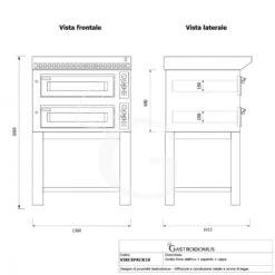 Forno Elettrico 2 Camere Per 6+6 Pizze Ø 350 Mm, Controllo Meccanico, Completo Di Cappa Inox E Supporto -Vendite GATRODOMUS forno elettrico 2 camere per 66 pizze o 350 mm controllo meccanico completo di cappa inox e supporto 4