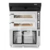 Forno Elettrico 2 Camere Per 6+6 Pizze Ø 350mm, Controllo Meccanico, Con Cappa A Condensazione Nera E Cella Di Lievitazione Inox -Vendite GATRODOMUS forno elettrico 2 camere per 66 pizze o 350mm controllo meccanico con cappa a condensazione nera e cella di lievitazione inox