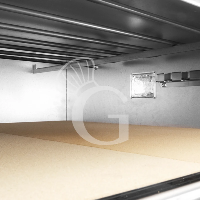 Forno Elettrico 2 Camere Per 6+6 Pizze Ø 350mm, Controllo Meccanico, Con Cappa A Condensazione Nera E Supporto 7 Forno Elettrico 2 Camere Per 6+6 Pizze Ø 350mm, Controllo Meccanico, Con Cappa A Condensazione Nera E Supporto - immagine 5