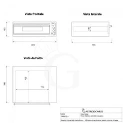 Forno Elettrico 4 Pizze Diametro 350 Mm 1 Camera Controllo Meccanico 6 Kw Con Design Nero -Vendite GATRODOMUS forno elettrico 4 pizze diametro 350 mm 1 camera controllo meccanico 6 kw con design nero 8