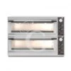 Forno Elettrico Porta Vetro 6 Teglie 600x400 O 12 Pizze Diametro 350 Mm 2 Camere Controllo Meccanico -Vendite GATRODOMUS forno elettrico con porta vetro 3 teglie 60x40 o 6 pizze o 36