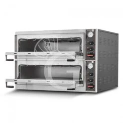Forno Elettrico Porta Vetro 6 Teglie 600x400 O 12 Pizze Diametro 350 Mm 2 Camere Controllo Meccanico -Vendite GATRODOMUS forno elettrico con porta vetro 3 teglie 60x40 o 6 pizze o 36 3