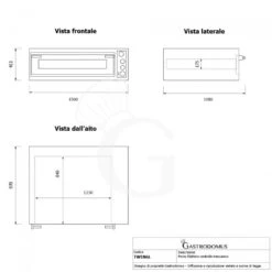 Forno Elettrico Porta Vetro 4 Teglie 600x400 O 6 Pizze Diametro 400 Mm 1 Camera Orizzontale Controllo Meccanico -Vendite GATRODOMUS forno elettrico con porta vetro per 6 teglie 60x40 o 12 pizze o 36 10