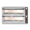 Forno Elettrico Porta Vetro 10 Teglie 600x400 O 18 Pizze Diametro 350 Mm 2 Camere Controllo Meccanico -Vendite GATRODOMUS forno elettrico con porta vetro per 9 teglie 60x40 o 18 pizze o 36