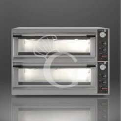 Forno Elettrico Porta Vetro 10 Teglie 600x400 O 18 Pizze Diametro 350 Mm 2 Camere Controllo Meccanico 18 Forno Elettrico Porta Vetro 10 Teglie 600x400 O 18 Pizze Diametro 350 Mm 2 Camere Controllo Meccanico -Vendite GATRODOMUS forno elettrico con porta vetro per 9 teglie 60x40 o 18 pizze o 36 4