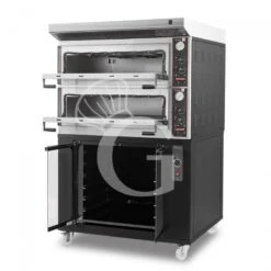 Forno Elettrico Meccanico Porta Vetro 4 Teglie 600x400 O 4+4 Pizze Ø 400mm Completo Di Cappa Inox E Cella Di Lievitazione Nera -Vendite GATRODOMUS forno elettrico meccanico porta vetro 4 teglie 600x400 o 44 pizze o 400mm completo di cappa inox e cella di lievitazione nera 3