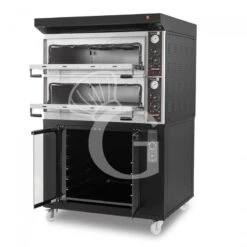 Forno Elettrico Meccanico Porta Vetro 4 Teglie 600x400 O 4+4 Pizze Ø 400mm Completo Di Cappa Nera E Cella Di Lievitazione Nera -Vendite GATRODOMUS forno elettrico meccanico porta vetro 4 teglie 600x400 o 44 pizze o 400mm completo di cappa nera e cella di lievitazione nera 3