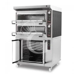 Forno Elettrico Meccanico Porta Vetro 4 Teglie 600x400 O 4+4 Pizze Ø400mm,cappa Aspirazione Inox E Cella Di Lievitazione Inox -Vendite GATRODOMUS forno elettrico meccanico porta vetro 4 teglie 600x400 o 44 pizze o400 cappa inox e cella di lievitazione inox 3