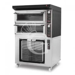 Forno Elettrico Meccanico Porta Vetro 4 Teglie 600x400 O 4+4 Pizze Ø400mm,cappa Aspirazione Nera E Cella Di Lievitazione Inox -Vendite GATRODOMUS forno elettrico meccanico porta vetro 4 teglie 600x400 o 44 pizze o400 cappa nera e cella di lievitazione inox 2