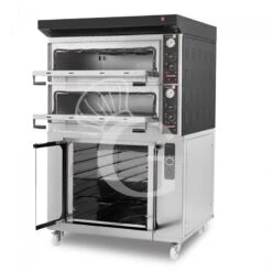 Forno Elettrico Meccanico Porta Vetro 4 Teglie 600x400 O 4+4 Pizze Ø400mm,cappa Aspirazione Nera E Cella Di Lievitazione Inox -Vendite GATRODOMUS forno elettrico meccanico porta vetro 4 teglie 600x400 o 44 pizze o400 cappa nera e cella di lievitazione inox 3