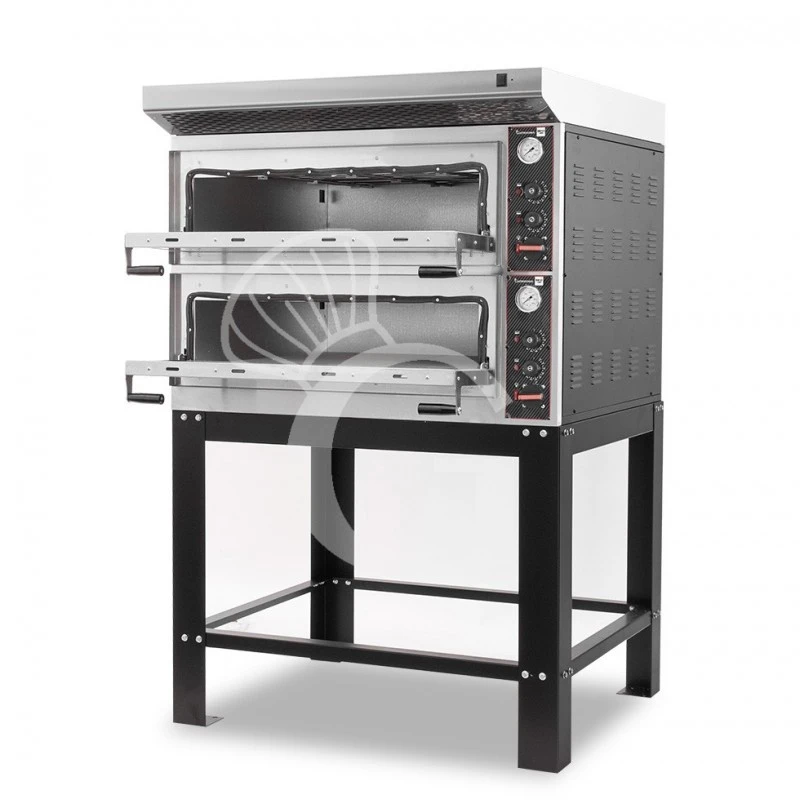 Forno Elettrico Meccanico Porta Vetro 4 Teglie 600x400 O 4+4 Pizze Ø400mm, Cappa Inox E Supporto 6 Forno Elettrico Meccanico Porta Vetro 4 Teglie 600x400 O 4+4 Pizze Ø400mm, Cappa Inox E Supporto - immagine 4