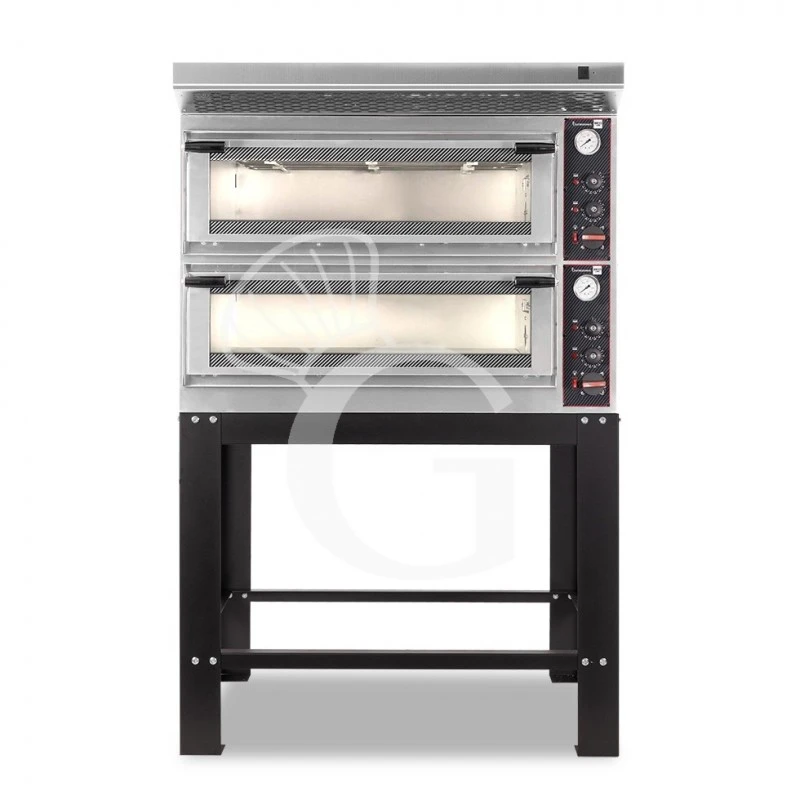 Forno Elettrico Meccanico Porta Vetro 4 Teglie 600x400 O 4+4 Pizze Ø400mm, Cappa Inox E Supporto 3 Forno Elettrico Meccanico Porta Vetro 4 Teglie 600x400 O 4+4 Pizze Ø400mm, Cappa Inox E Supporto