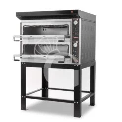 Forno Elettrico Meccanico Porta Vetro 4 Teglie 600x400 O 4+4 Pizze Ø400mm, Cappa Nera E Supporto -Vendite GATRODOMUS forno elettrico meccanico porta vetro 4 teglie 600x400 o 44 pizze o400mm cappa nera e supporto 3