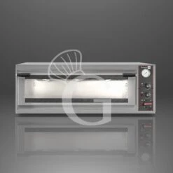 Forno Elettrico Porta Vetro 2 Teglie 600x400 O 4 Pizze Diametro 400 Mm 1 Camera Controllo Meccanico -Vendite GATRODOMUS forno elettrico per 2 teglie 60x40 o 4 pizze o 33 con porta in vetro 4