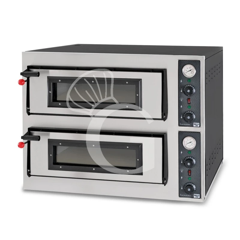 Forno Elettrico Per 4+4 Pizze Diametro 330 Mm 2 Camere Controllo Meccanico 9 Kw 5 Forno Elettrico Per 4+4 Pizze Diametro 330 Mm 2 Camere Controllo Meccanico 9 Kw - immagine 3