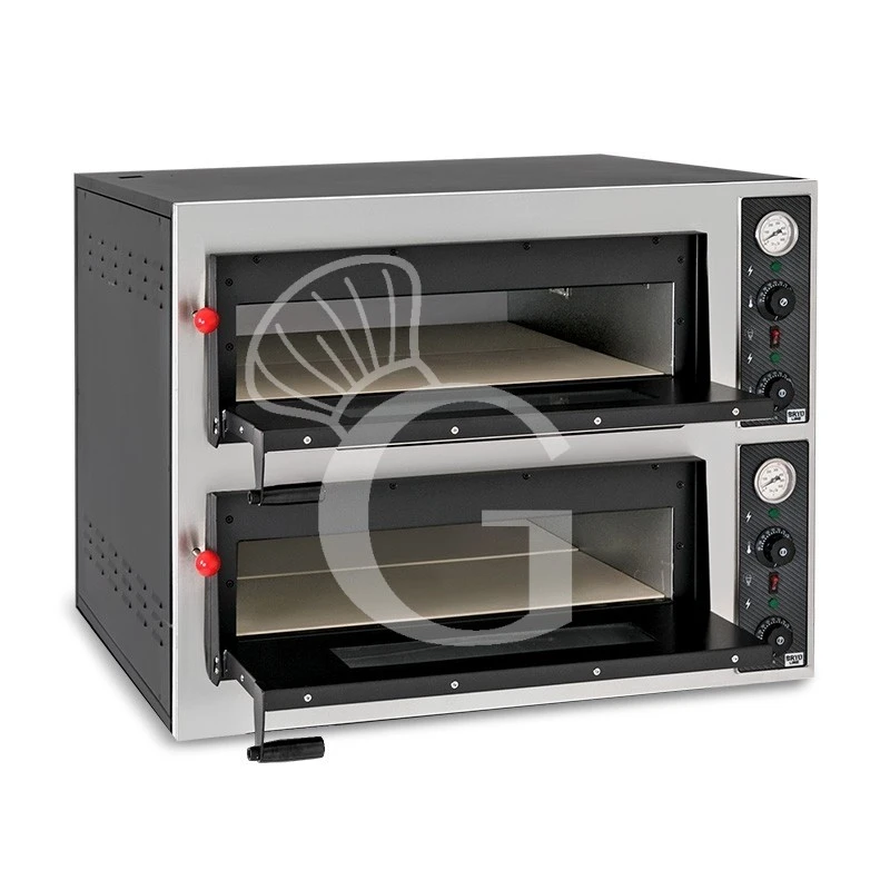 Forno Elettrico Per 4+4 Pizze Diametro 330 Mm 2 Camere Controllo Meccanico 9 Kw 6 Forno Elettrico Per 4+4 Pizze Diametro 330 Mm 2 Camere Controllo Meccanico 9 Kw - immagine 4