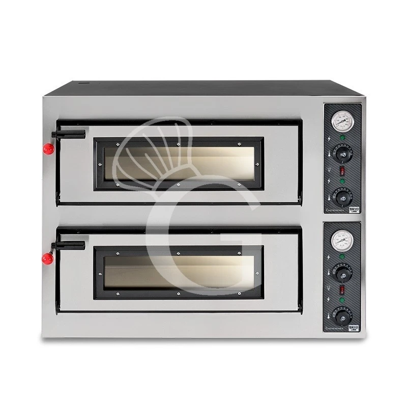 Forno Elettrico Per 4+4 Pizze Diametro 330 Mm 2 Camere Controllo Meccanico 9 Kw 3 Forno Elettrico Per 4+4 Pizze Diametro 330 Mm 2 Camere Controllo Meccanico 9 Kw
