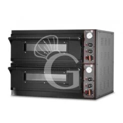 Forno Elettrico Per 4+4 Pizze Diametro 350 Mm 2 Camere Controllo Meccanico 12 Kw Con Design Nero -Vendite GATRODOMUS forno elettrico per 44 pizze diametro 350 mm 2 camere controllo meccanico 12 kw con design nero 1