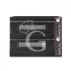 Forno Elettrico Per 4+4 Pizze Diametro 350 Mm 2 Camere Controllo Meccanico 12 Kw Con Design Nero -Vendite GATRODOMUS forno elettrico per 44 pizze diametro 350 mm 2 camere controllo meccanico 12 kw con design nero 2