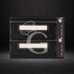 Forno Elettrico Per 4+4 Pizze Diametro 350 Mm 2 Camere Controllo Meccanico 12 Kw Con Design Nero -Vendite GATRODOMUS forno elettrico per 44 pizze diametro 350 mm 2 camere controllo meccanico 12 kw con design nero 4