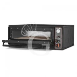 Forno Elettrico Per 6 Pizze Diametro 350 Mm 1 Camera Controllo Meccanico 9 Kw Con Design Nero -Vendite GATRODOMUS forno elettrico per 6 pizze diametro 350 mm 1 camera controllo meccanico 9 kw con design nero 3