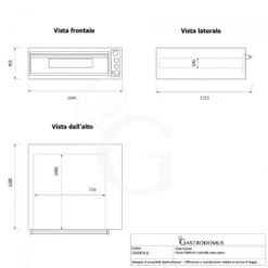 Forno Elettrico Per 6 Pizze Diametro 350 Mm 1 Camera Controllo Meccanico 9 Kw Con Design Nero -Vendite GATRODOMUS forno elettrico per 6 pizze diametro 350 mm 1 camera controllo meccanico 9 kw con design nero 8