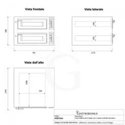 Forno Elettrico Per 6+6 Pizze Diametro 350 Mm 2 Camere Controllo Meccanico 15,1 Kw 21 Forno Elettrico Per 6+6 Pizze Diametro 350 Mm 2 Camere Controllo Meccanico 15,1 Kw -Vendite GATRODOMUS forno elettrico per 66 pizze diametro 350 mm 2 camere controllo meccanico 151 kw 6