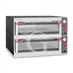 Forno Elettrico Porta Vetro 4 Teglie 600x400 O 12 Pizze Diametro 350 Mm 2 Camere Controllo Meccanico -Vendite GATRODOMUS forno elettrico porta vetro 4 teglie 600x400 o 12 pizze diametro 350 mm 2 camere controllo meccanico 2