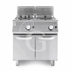 Friggitrice Professionale A Gas Su Armadio Chiuso 2 Vasche 22 LT + 22 LT 40 Kw