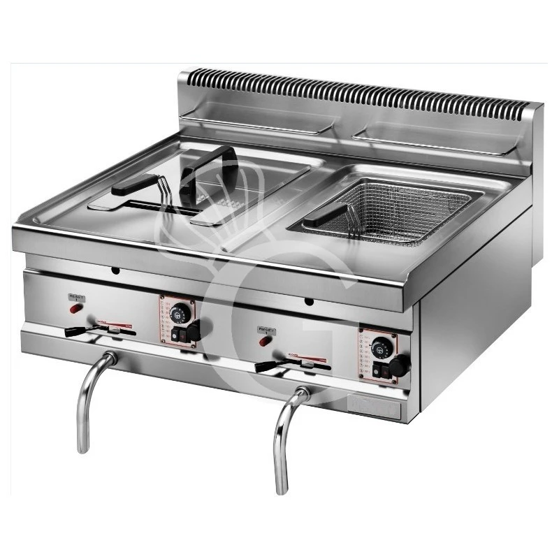 Friggitrice A Gas Da Banco 2 Vasche 10 LT + 10 LT Potenza 6,9 + 6,9 KW 3 Friggitrice A Gas Da Banco 2 Vasche 10 LT + 10 LT Potenza 6,9 + 6,9 KW