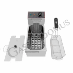 Friggitrice Elettrica Da Banco 1 Vasca 4 LT Potenza 1,8 KW Monofase -Vendite GATRODOMUS friggitrice elettrica da banco 1 vasca 4 lt 2000 w monofase 3