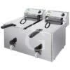 Friggitrice Elettrica Da Banco 2 Vasche 12 LT + 12 LT Potenza 6 + 6 KW Trifase 2 Friggitrice Elettrica Da Banco 2 Vasche 12 LT + 12 LT Potenza 6 + 6 KW Trifase -Vendite GATRODOMUS friggitrice elettrica da banco 2 vasche capacita 10 lt 10 lt 6000 6000 w