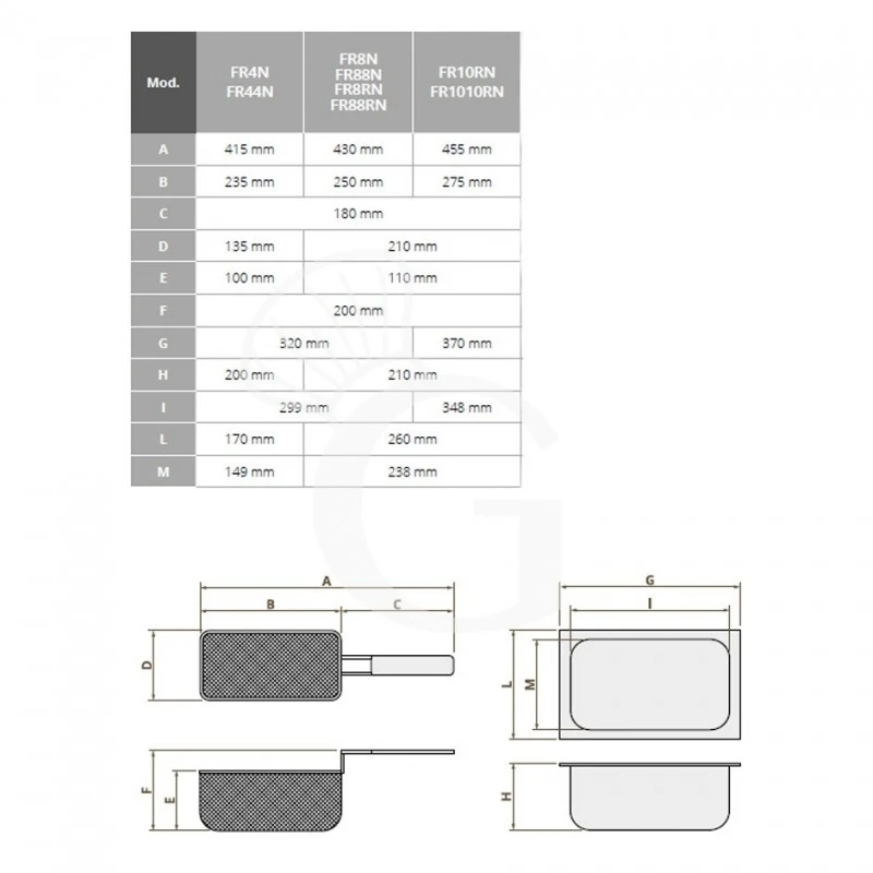 Friggitrice Elettrica Da Banco 2 Vasche 12 LT + 12 LT Potenza 6 + 6 KW Trifase 5 Friggitrice Elettrica Da Banco 2 Vasche 12 LT + 12 LT Potenza 6 + 6 KW Trifase - immagine 3