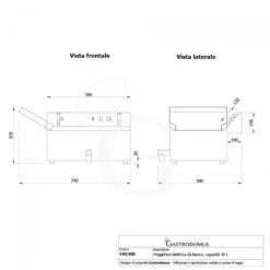 Friggitrice Elettrica Da Banco Con 1 Vasca Capacità 30 LT Con Controllo Temperatura, Potenza 4,8 KW, Monofase 22 Friggitrice Elettrica Da Banco Con 1 Vasca Capacità 30 LT Con Controllo Temperatura, Potenza 4,8 KW, Monofase -Vendite GATRODOMUS friggitrice elettrica da banco con 1 vasca capacita 30 lt con controllo temperatura 4800 w monofase 9