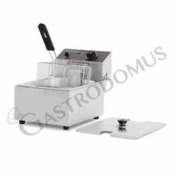 Friggitrice Elettrica Da Banco 1 Vasca 6 LT Potenza 2,5 KW Monofase -Vendite GATRODOMUS friggitrice elettrica da banco con 1 vasca capacita 6 lt 25 kw monofase 3