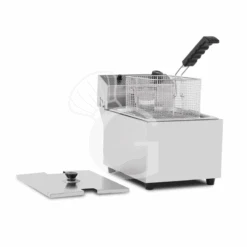 Friggitrice Elettrica Da Banco 1 Vasca 8 LT Potenza 2,8 KW Monofase -Vendite GATRODOMUS friggitrice elettrica da banco con 1 vasca capacita 8 lt 3100 w monofase 3