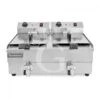 Friggitrice Elettrica Da Banco Con Rubinetto 2 Vasche Capacità 13+13 LT Potenza 4+4 KW Monofase -Vendite GATRODOMUS friggitrice elettrica da banco con 2 vasche capacita 1313 lt 44 kw monofase con rubinetto