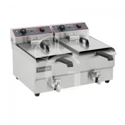 Friggitrice Elettrica Da Banco Con Rubinetto 2 Vasche Capacità 13+13 LT Potenza 4+4 KW Monofase 12 Friggitrice Elettrica Da Banco Con Rubinetto 2 Vasche Capacità 13+13 LT Potenza 4+4 KW Monofase -Vendite GATRODOMUS friggitrice elettrica da banco con 2 vasche capacita 1313 lt 44 kw monofase con rubinetto 2