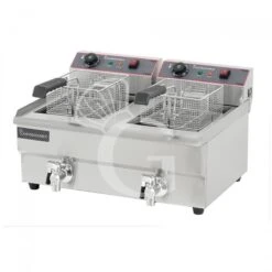 Friggitrice Elettrica Da Banco Con Rubinetto 2 Vasche Capacità 13+13 LT Potenza 4+4 KW Monofase 13 Friggitrice Elettrica Da Banco Con Rubinetto 2 Vasche Capacità 13+13 LT Potenza 4+4 KW Monofase -Vendite GATRODOMUS friggitrice elettrica da banco con 2 vasche capacita 1313 lt 44 kw monofase con rubinetto 3