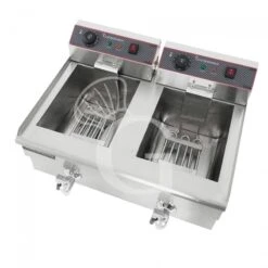 Friggitrice Elettrica Da Banco Con Rubinetto 2 Vasche Capacità 13+13 LT Potenza 4+4 KW Monofase 15 Friggitrice Elettrica Da Banco Con Rubinetto 2 Vasche Capacità 13+13 LT Potenza 4+4 KW Monofase -Vendite GATRODOMUS friggitrice elettrica da banco con 2 vasche capacita 1313 lt 44 kw monofase con rubinetto 5
