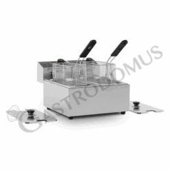 Friggitrice Elettrica Da Banco 2 Vasche 4+4 LT Potenza 1,8 KW + 1,8 KW Monofase -Vendite GATRODOMUS friggitrice elettrica da banco con 2 vasche capacita 44 lt 22 kw monofase 3